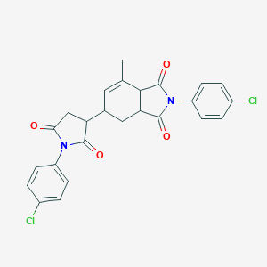 2-(4-chlorophenyl)-5-[1-(4-chlorophenyl)-2,5-dioxo-3-pyrrolidinyl]-7-methyl-3a,4,5,7a-tetrahydro-1H-isoindole-1,3(2H)-dione