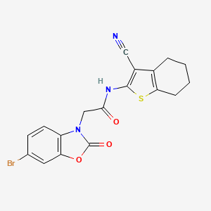 2-(6-bromo-2-oxo-1,3-benzoxazol-3(2H)-yl)-N-(3-cyano-4,5,6,7-tetrahydro-1-benzothien-2-yl)acetamide