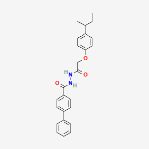 molecular formula C25H26N2O3 B4159265 N'-[2-(4-sec-butylphenoxy)acetyl]-4-biphenylcarbohydrazide 