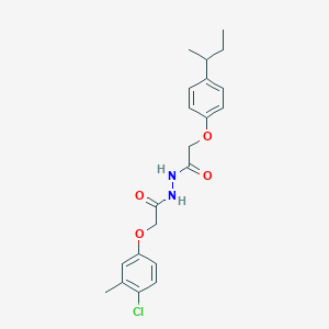 molecular formula C21H25ClN2O4 B4159268 2-(4-sec-butylphenoxy)-N'-[(4-chloro-3-methylphenoxy)acetyl]acetohydrazide 