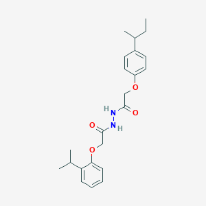 molecular formula C23H30N2O4 B4159273 2-(4-sec-butylphenoxy)-N'-[(2-isopropylphenoxy)acetyl]acetohydrazide 