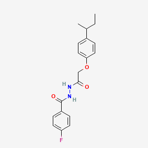 molecular formula C19H21FN2O3 B4159275 N'-[(4-sec-butylphenoxy)acetyl]-4-fluorobenzohydrazide 