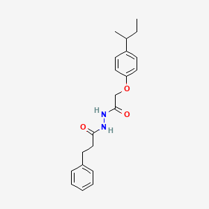 molecular formula C21H26N2O3 B4159280 N'-[(4-sec-butylphenoxy)acetyl]-3-phenylpropanohydrazide 