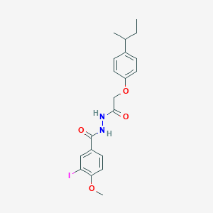 molecular formula C20H23IN2O4 B4159286 N'-[(4-sec-butylphenoxy)acetyl]-3-iodo-4-methoxybenzohydrazide 