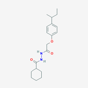 molecular formula C19H28N2O3 B4159287 N'-[2-(4-sec-butylphenoxy)acetyl]cyclohexanecarbohydrazide 