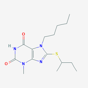 molecular formula C15H24N4O2S B415929 8-Butan-2-ylsulfanyl-3-methyl-7-pentylpurine-2,6-dione CAS No. 313470-37-0