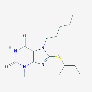 8-Butan-2-ylsulfanyl-3-methyl-7-pentylpurine-2,6-dione