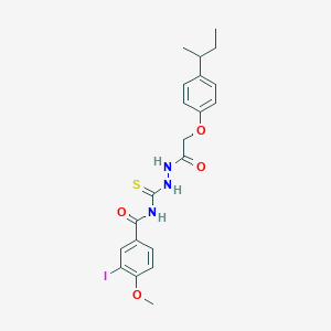 N-({2-[(4-sec-butylphenoxy)acetyl]hydrazino}carbonothioyl)-3-iodo-4-methoxybenzamide