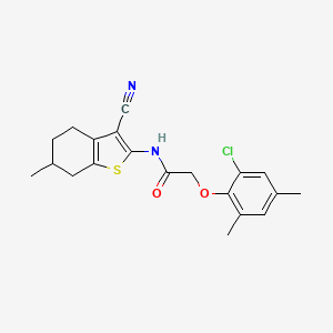 2-(2-chloro-4,6-dimethylphenoxy)-N-(3-cyano-6-methyl-4,5,6,7-tetrahydro-1-benzothien-2-yl)acetamide