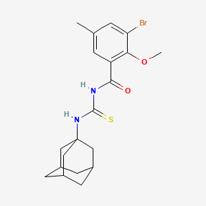 N-[(1-adamantylamino)carbonothioyl]-3-bromo-2-methoxy-5-methylbenzamide