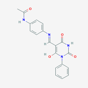 N-(4-{[(2,4,6-trioxo-1-phenyltetrahydro-5(2H)-pyrimidinylidene)methyl]amino}phenyl)acetamide
