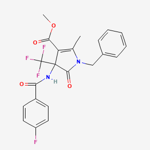 METHYL 1-BENZYL-4-(4-FLUOROBENZAMIDO)-2-METHYL-5-OXO-4-(TRIFLUOROMETHYL)-4,5-DIHYDRO-1H-PYRROLE-3-CARBOXYLATE