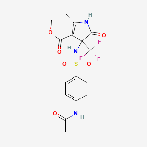 methyl 4-({[4-(acetylamino)phenyl]sulfonyl}amino)-2-methyl-5-oxo-4-(trifluoromethyl)-4,5-dihydro-1H-pyrrole-3-carboxylate