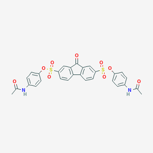 molecular formula C29H22N2O9S2 B415939 bis[4-(acetylamino)phenyl] 9-oxo-9H-fluorene-2,7-disulfonate 