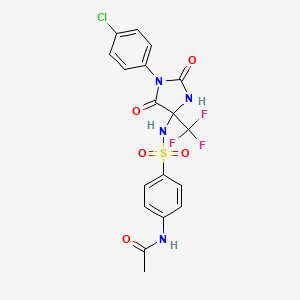 N-[4-({[1-(4-chlorophenyl)-2,5-dioxo-4-(trifluoromethyl)-4-imidazolidinyl]amino}sulfonyl)phenyl]acetamide