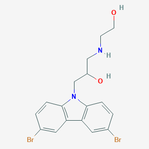 molecular formula C17H18Br2N2O2 B415941 1-(3,6-Dibromocarbazol-9-yl)-3-(2-hydroxyethylamino)propan-2-ol CAS No. 301160-69-0