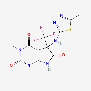 1,3-dimethyl-5-[(5-methyl-1,3,4-thiadiazol-2-yl)amino]-5-(trifluoromethyl)-5,7-dihydro-1H-pyrrolo[2,3-d]pyrimidine-2,4,6(3H)-trione