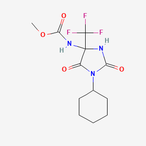 methyl N-[1-cyclohexyl-2,5-dioxo-4-(trifluoromethyl)imidazolidin-4-yl]carbamate