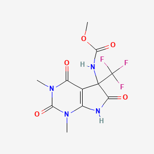 METHYL N-[1,3-DIMETHYL-2,4,6-TRIOXO-5-(TRIFLUOROMETHYL)-1H,2H,3H,4H,5H,6H,7H-PYRROLO[2,3-D]PYRIMIDIN-5-YL]CARBAMATE