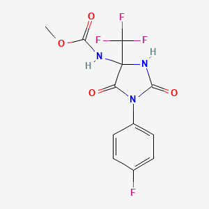 methyl [1-(4-fluorophenyl)-2,5-dioxo-4-(trifluoromethyl)-4-imidazolidinyl]carbamate