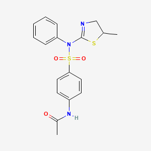 N-{4-[(5-methyl-4,5-dihydro-1,3-thiazol-2-yl)(phenyl)sulfamoyl]phenyl}acetamide