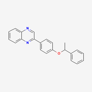 molecular formula C22H18N2O B4159455 2-[4-(1-phenylethoxy)phenyl]quinoxaline 