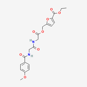 [5-(ethoxycarbonyl)-2-furyl]methyl N-(4-methoxybenzoyl)glycylglycinate