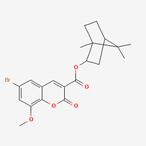 (1,7,7-Trimethyl-2-bicyclo[2.2.1]heptanyl) 6-bromo-8-methoxy-2-oxochromene-3-carboxylate