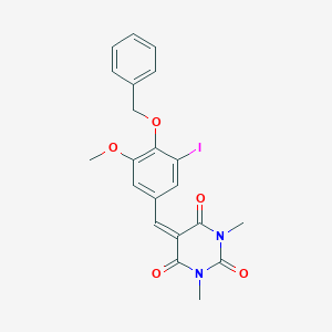 5-{[4-(BENZYLOXY)-3-IODO-5-METHOXYPHENYL]METHYLENE}-1,3-DIMETHYL-2,4,6(1H,3H,5H)-PYRIMIDINETRIONE