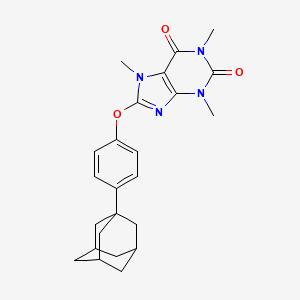 8-[4-(1-adamantyl)phenoxy]-1,3,7-trimethyl-3,7-dihydro-1H-purine-2,6-dione