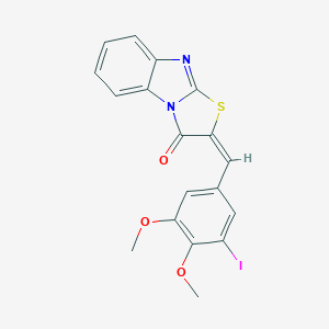 2-[(E)-1-(3-IODO-4,5-DIMETHOXYPHENYL)METHYLIDENE][1,3]THIAZOLO[3,2-A][1,3]BENZIMIDAZOL-3(2H)-ONE