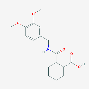 2-{[(3,4-DIMETHOXYBENZYL)AMINO]CARBONYL}-1-CYCLOHEXANECARBOXYLIC ACID