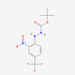 molecular formula C12H14F3N3O4 B4159522 tert-butyl 2-[2-nitro-4-(trifluoromethyl)phenyl]hydrazinecarboxylate 