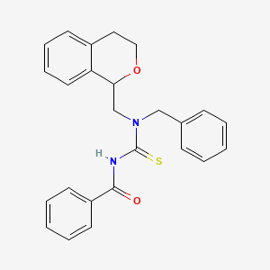 N-[benzyl(3,4-dihydro-1H-isochromen-1-ylmethyl)carbamothioyl]benzamide