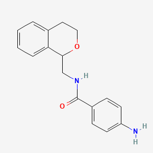 4-amino-N-(3,4-dihydro-1H-isochromen-1-ylmethyl)benzamide