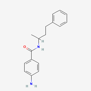 molecular formula C17H20N2O B4159554 4-amino-N-(1-methyl-3-phenylpropyl)benzamide 