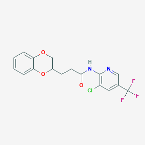 N-[3-chloro-5-(trifluoromethyl)-2-pyridinyl]-3-(2,3-dihydro-1,4-benzodioxin-2-yl)propanamide