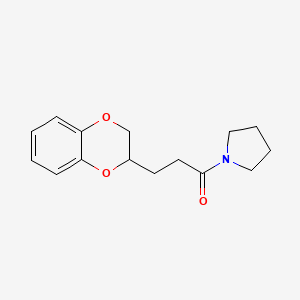 1-[3-(2,3-dihydro-1,4-benzodioxin-2-yl)propanoyl]pyrrolidine