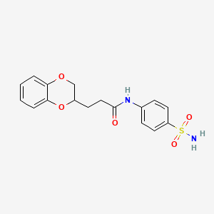 3-(2,3-dihydro-1,4-benzodioxin-3-yl)-N-(4-sulfamoylphenyl)propanamide