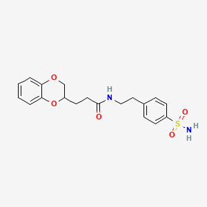 N-{2-[4-(aminosulfonyl)phenyl]ethyl}-3-(2,3-dihydro-1,4-benzodioxin-2-yl)propanamide