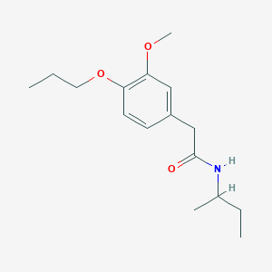 N-butan-2-yl-2-(3-methoxy-4-propoxyphenyl)acetamide