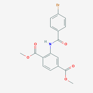 molecular formula C17H14BrNO5 B415962 Dimethyl 2-[(4-bromobenzoyl)amino]terephthalate 
