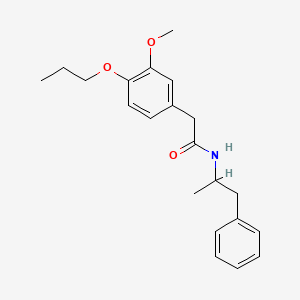 2-(3-methoxy-4-propoxyphenyl)-N-(1-phenylpropan-2-yl)acetamide