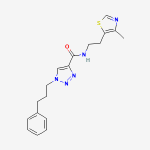 molecular formula C18H21N5OS B4159628 N-[2-(4-methyl-1,3-thiazol-5-yl)ethyl]-1-(3-phenylpropyl)-1H-1,2,3-triazole-4-carboxamide 