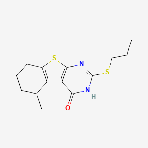 5-methyl-2-(propylthio)-5,6,7,8-tetrahydro[1]benzothieno[2,3-d]pyrimidin-4(3H)-one