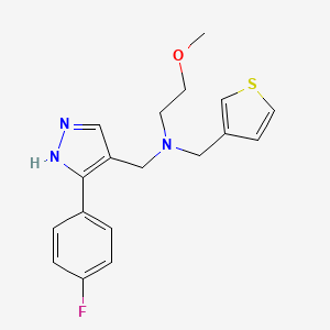 N-{[3-(4-fluorophenyl)-1H-pyrazol-4-yl]methyl}-2-methoxy-N-(3-thienylmethyl)ethanamine