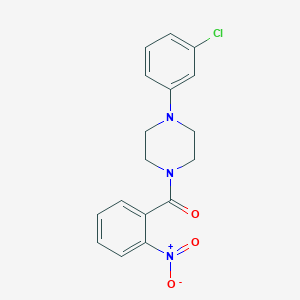 molecular formula C17H16ClN3O3 B415968 [4-(3-Chloro-phenyl)-piperazin-1-yl]-(2-nitro-phenyl)-methanone 