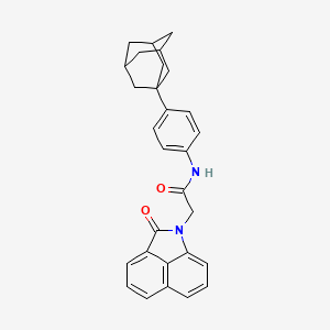 molecular formula C29H28N2O2 B4159687 N-[4-(1-adamantyl)phenyl]-2-(2-oxobenzo[cd]indol-1(2H)-yl)acetamide 