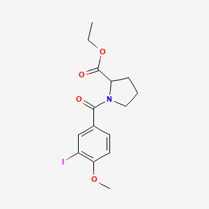 molecular formula C15H18INO4 B4159691 ethyl 1-(3-iodo-4-methoxybenzoyl)prolinate 