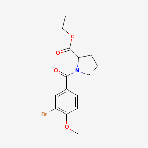 molecular formula C15H18BrNO4 B4159692 ethyl 1-(3-bromo-4-methoxybenzoyl)prolinate 